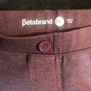 Betabrand- Yoga Dress Pants. Worn once!!Size Large. Dark purple.